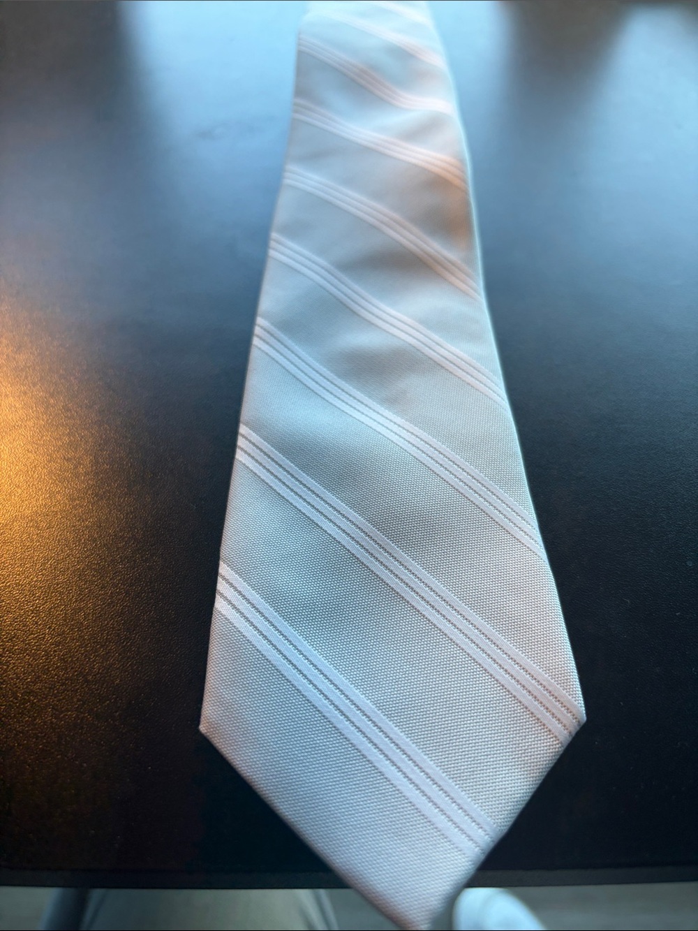 Classic Pale Pink Diagonal Stripe Tie